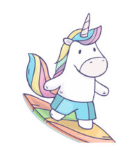 Surfing Unicorn - Mug Design