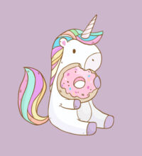 Unicorn and Doughnut - Womens Maple Tee Design