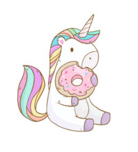 Unicorn and Doughnut - Mens Staple T shirt Design