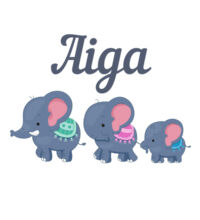 Elephant Aiga - Cushion cover Design