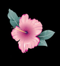 Pink hibiscus - Mens Premium Hood Design