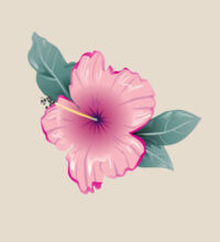 Pink hibiscus - Heavy Duty Canvas Tote Bag Design