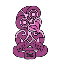 Purple Hei Tiki - Womens Crop Tee Design