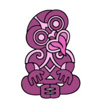 Purple Hei Tiki - Mens Base Longsleeve Tee Design