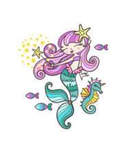 Mermaid Love - Kids Youth T shirt Design