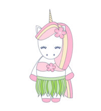 Hula Unicorn - Kids Longsleeve Tee Design