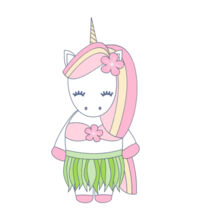 Hula Unicorn - Kids Youth T shirt Design