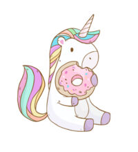 Unicorn and Doughnut - Cushion cover Design