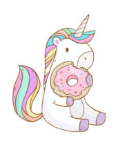 Unicorn and Doughnut - Kids Wee Tee Design