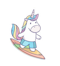 Surfing Unicorn - Kids Wee Tee Design