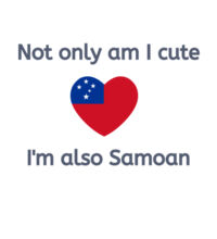 Cute and Samoan - Kids Youth T shirt Design