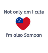 Cute and Samoan - Womens Maple Tee Design