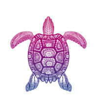 Purple Turtle - Tote Bag Design