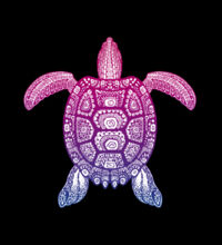 Purple Turtle - Kids Wee Tee Design