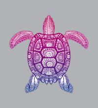 Purple Turtle - Womens Crop Hood Design