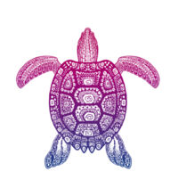 Purple Turtle - Womens Mali Tee Design