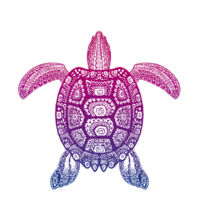 Purple Turtle - Womens Maple Tee Design