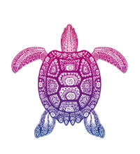 Purple Turtle - Mens Staple T shirt Design