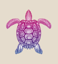 Purple Turtle - Heavy Duty Canvas Tote Bag Design