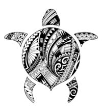 Polynesian Turtle - Kids Longsleeve Tee Design