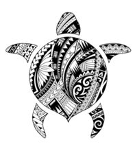 Polynesian Turtle - Kids Youth T shirt Design
