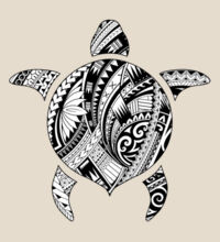Polynesian Turtle - Heavy Duty Canvas Tote Bag Design