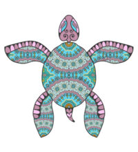 Turquoise Turtle - Kids Youth T shirt Design