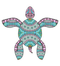 Turquoise Turtle - Mens Staple T shirt Design