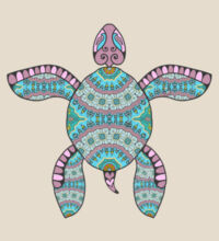 Turquoise Turtle - Heavy Duty Canvas Tote Bag Design