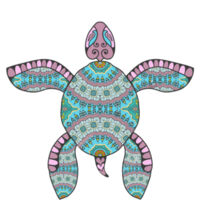 Turquoise Turtle - Kids Longsleeve Tee Design