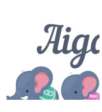 Elephant Aiga - Baby Bib Design