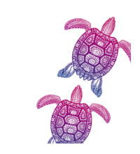 Polynesian Turtle Family - Baby Bib Design