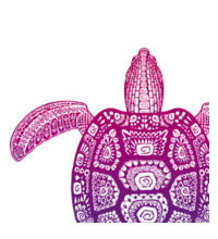 Purple Turtle - Baby Bib Design