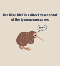 Kiwi Tyrannosarus Rex - Heavy Duty Canvas Tote Bag Design