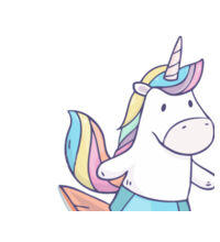 Surfing Unicorn - Baby Bib Design
