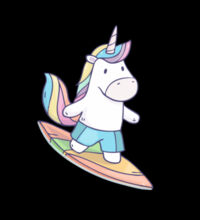 Surfing Unicorn - Womens Premium Crew Design