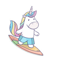 Surfing Unicorn - Mens Staple T shirt Design