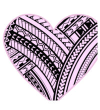 Pink Polynesian heart - Mug Design