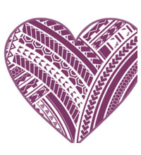 Purple Polynesian heart - Mug Design