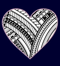 Polynesian heart pink border - Tote Bag Design