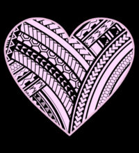 Pink Polynesian heart - Mens Premium Hood Design