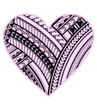 Pink Polynesian heart - Cushion cover Design
