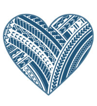 Green Polynesian heart - Cushion cover Design