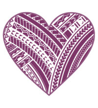 Purple Polynesian heart - Cushion cover Design