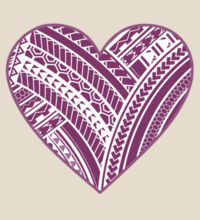 Purple Polynesian heart - Heavy Duty Canvas Tote Bag Design