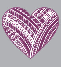 Purple Polynesian heart - Womens Crop Hood Design