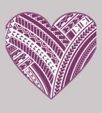 Purple Polynesian heart - Womens Premium Crew Design