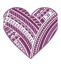 Purple Polynesian heart - Womens Maple Tee Design