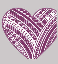 Purple Polynesian heart - Mens Premium Hood Design