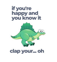 Happy Dinosaur - Kids Youth T shirt Design